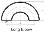180 Degree Short Radius Steel Elbow Dimension
